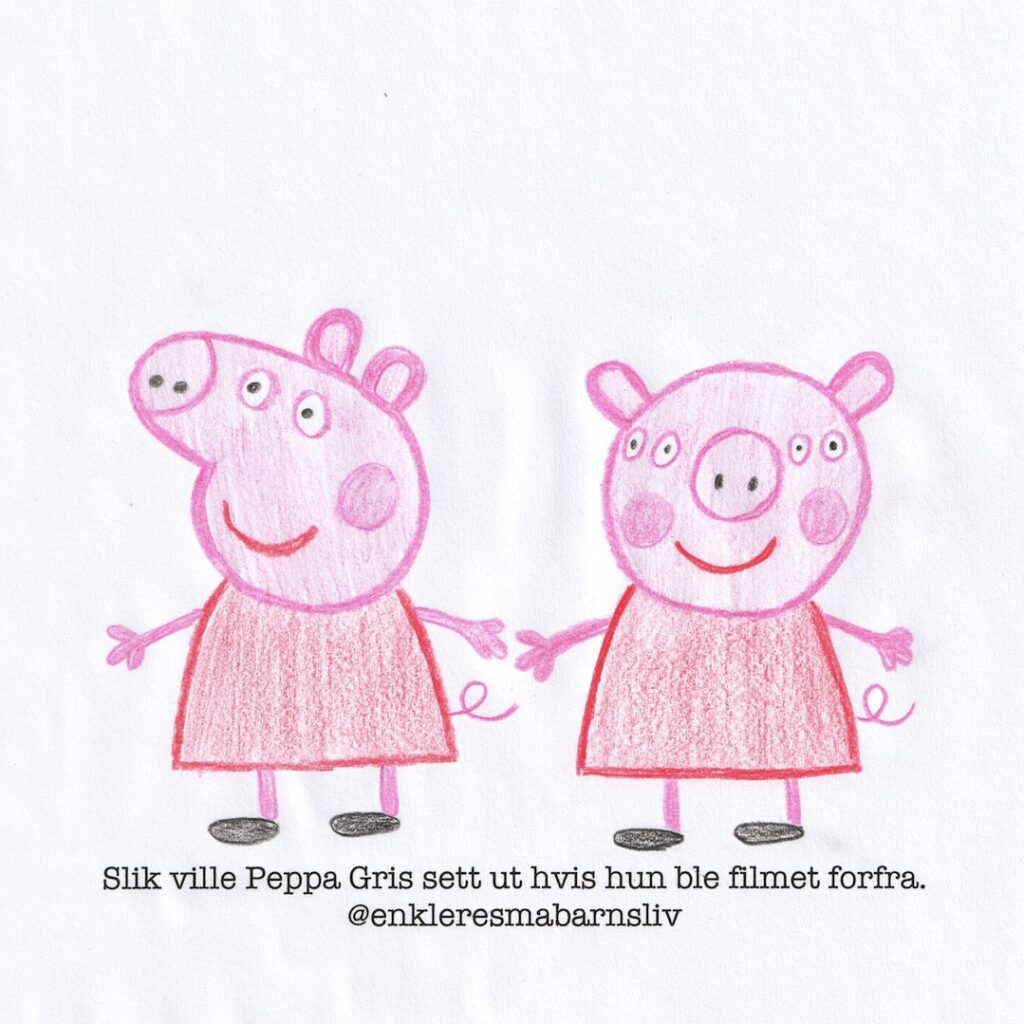 Peppa GRis sett forfra